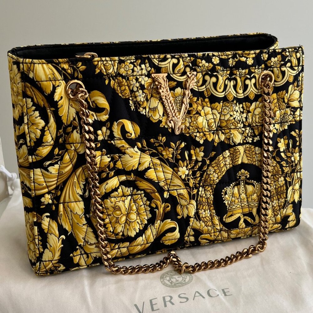 VERSACE Virtis Barocco Print Tote (EUC)